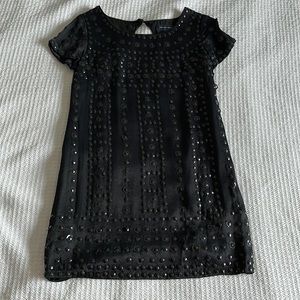 French Connection Black Beaded Shift Dress